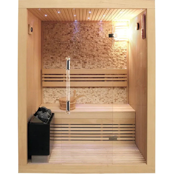 SaunasParadise Saunas Rockledge 2-Person Luxury Traditional Sauna